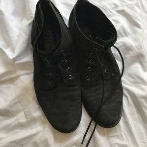 Sam Edelman black lace up ankle boots